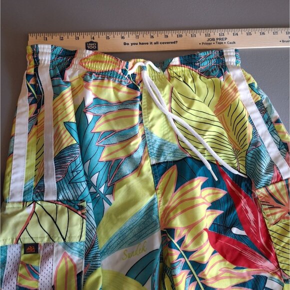 Sundek Tropical Print Board Shorts Mens Medium Yelow - Picture 5 of 7